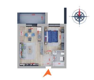 OrtomanApartament tip Studio